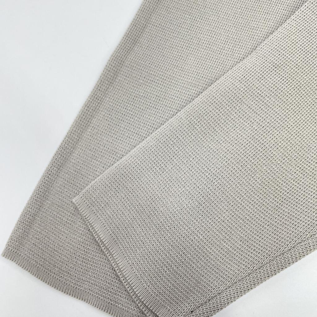 FILIPPO DE LAURENTIIS BZ1ML CR12M Beige Crepe Cotton Mock Neck Zip-Up Blouson Jacket 48 beigeUsed