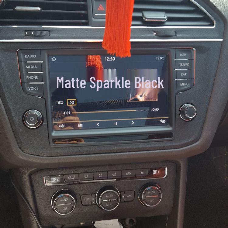 Carbon Fiber Interior Stickers for Custom 17-19 Tiguan: Gear Shift, Center Console, Door Panel Décor.
