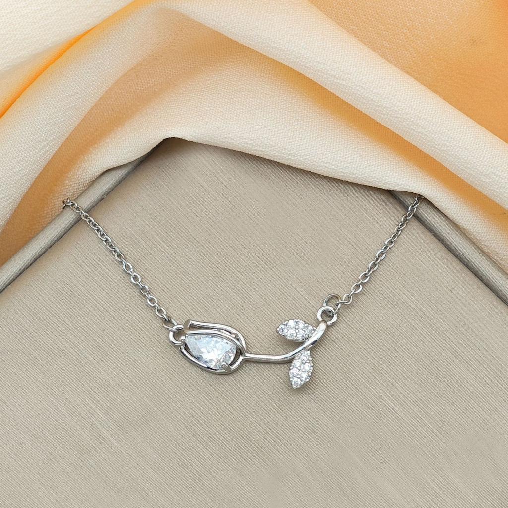 Fashion Elegant Colorful Crystal Tulip Flower Charm Bracelets for Women Girls Adjustable Copper Box Chain Accessory Jewelry Gift