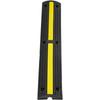 3.28 ft Cable Protector Ramp, 4 Pack of 1 Channel, 18000 lbs/axle Capacity Heavy Duty Rubber Speed Bumps, Floor Cord Cable Protector Wire Cover, for
