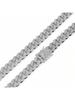 Single Hip Hop Cuban Link Pet Collar, Alloy Dog Necklace Inlaid with Faux Diamonds, Stylish Daily Pet Accessory