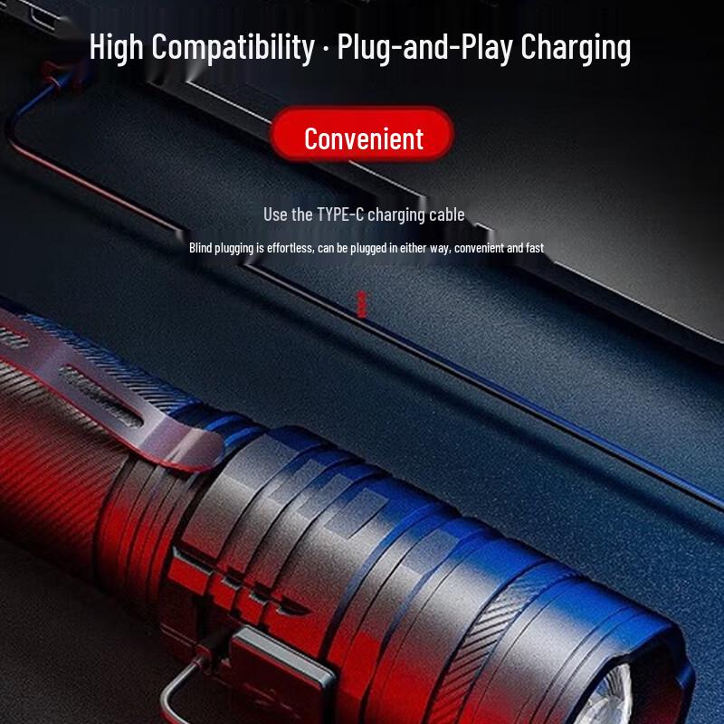 High-Power Rechargeable LED Flashlight