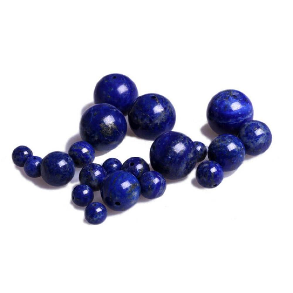 Lapis Lazuli Round 4/6/8/10/12mm Natural Stone Beads 15"Strand Smooth Loose Spacer Beads for Jewelry Making DIY Bracelets Accessories