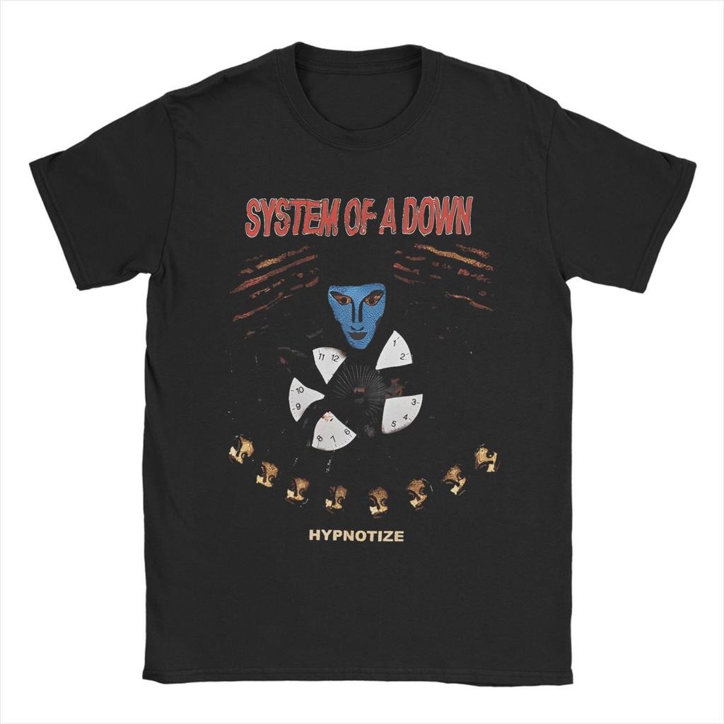 Mens TShirts System of a Down Band Mesmerize Unique Pure Cotton Tee Shirt Short Sleeve  T Shirts Crew Neck Clothing Adult