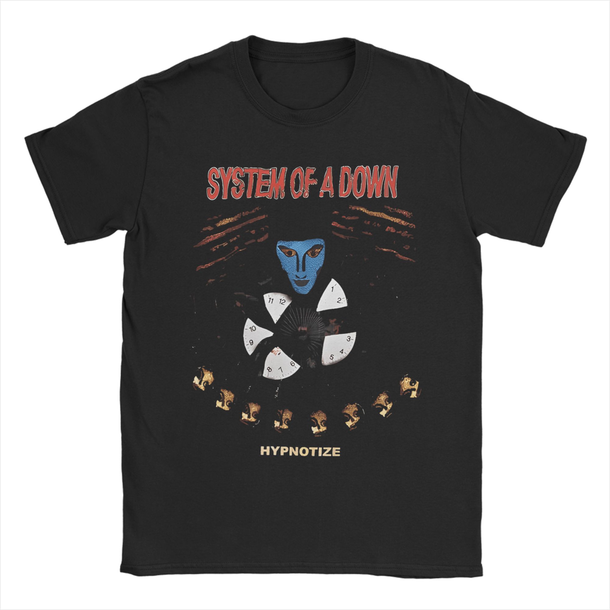 

System of A Down Band T Shirts Men Pure Cotton Fun TShirt Crewneck Tee Shirt Short Sleeve Tops Birthday Gift S