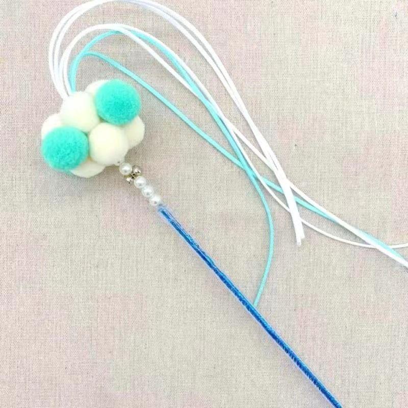 

Manufacturer Fairy Tassel Cat Teaser Cat Toy Relieving Stuffy Self-Hi Funny Cat Bite-Resistant Pet Supplies In Stock Blue Tassel Cat Teaser