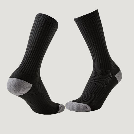 5 Pairs Men's Cotton Crew Sock Moisture Wicking Athletic Performance Socks Soft Breathable Running Socks for Daily Wear Exercise