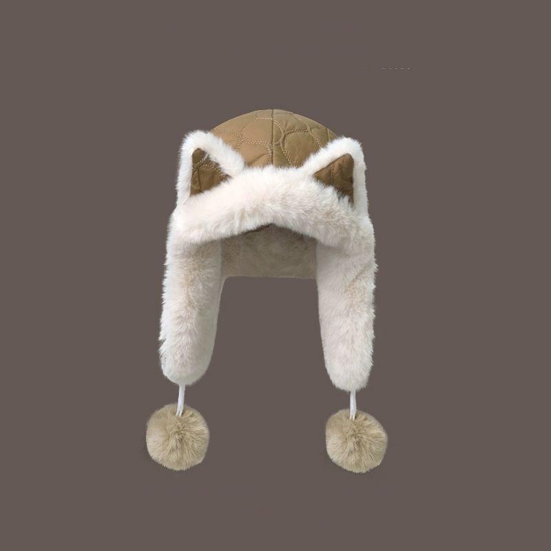 

Women s Cute Fox Ear Plush Hat - Winter Velvet Warmth and Protection