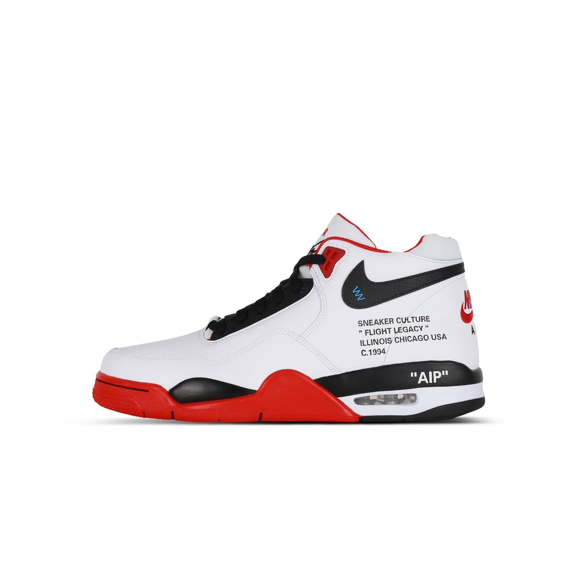 Nike Flight Legacy Chicago Cushioning Abrasion Resistant Coverage Mid top Vintage Basketball Shoes Unisex Red Black BQ4212-100(Team368-) 38.5