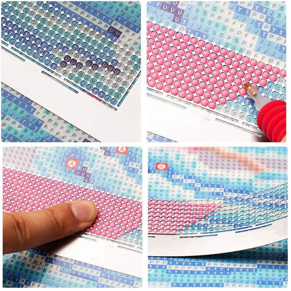 Good-4Pcs 5D Diamond Painting Ruler Tool And 1Pc Diamond Painting Fix Tools DIY Diamond Painting Ruler For Diamond Painting