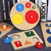 Montessori Baby Wooden Puzzle Toy Geometric Alphabet Number Shape Sorter Puzzle Toys For Kids Educational Matching Board Games