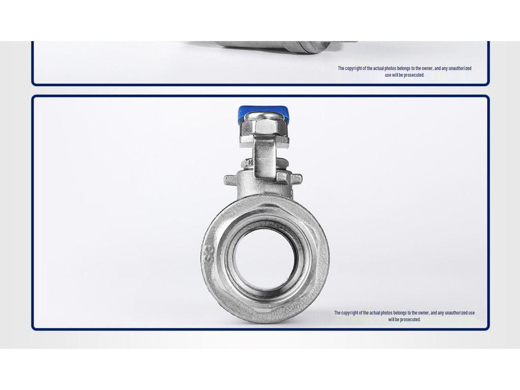 304 Stainless Steel Two-Piece Ball Valve with Internal Thread – Water Switch Valve, Available In 4 Points, 6 Points, and 1 Inch DN15-20.
