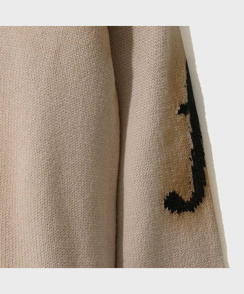 FFEFF STUDIO Vintage Washed Efro Logo Round Pullover (Beige)