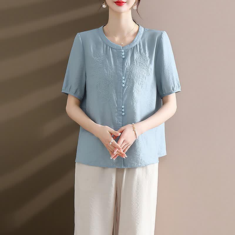 New Chinese Style Summer Short-Sleeve Set for Women