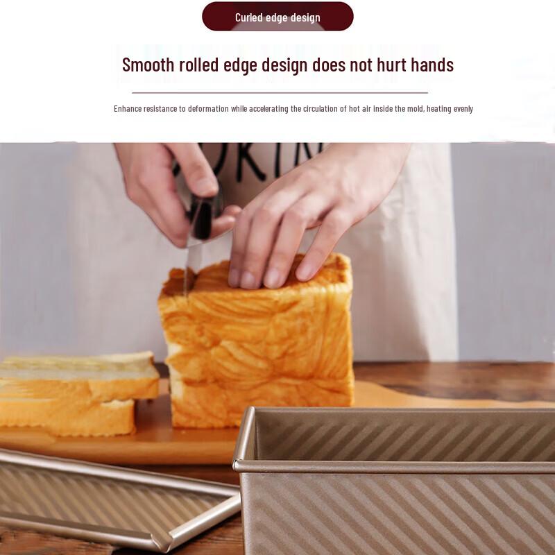 Ningzhao Non-stick Corrugated Toast Bread Loaf Pan with Lid