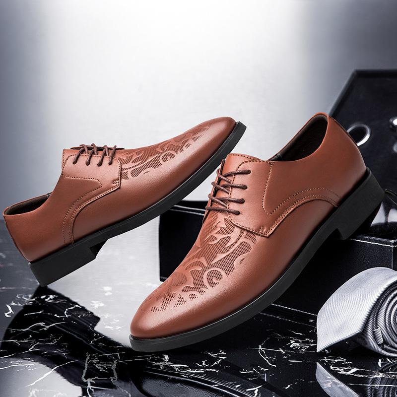 Newest 2022 High Quality Genuine Leather Shoes Men Oxfords Fashion Men'S Casual Shoes Brand Male Comfortable Black Dress Shoes Man
