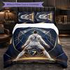 Set Lenzuola 3 Pezzi con Fantasia Cristiano Ronaldo Morbida Microfibra Copripiumino con Federe per Camera da Letto