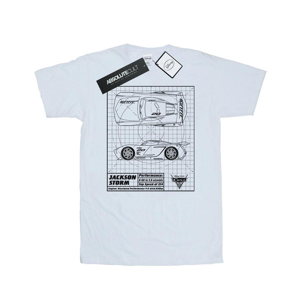 Disney Herren Cars Jackson Storm Blueprint T-Shirt