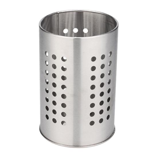 Drain Tube Cutlery Holder Organizer Drainer with Multiple Drainage Holes Stainless Steel Anti-Rust Chopstick Storage Box for Kitchen Tableware Storage