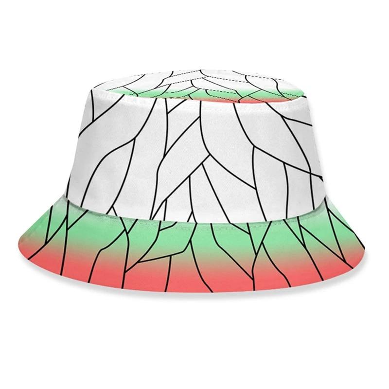 Anime Demon Slayer Cap Cosplay Props Kamado Tanjirou Nezuko Καπέλο εκτύπωσης με κάδο καπέλο Sunhat Γυναικεία Καπέλα Ψαράς Αξεσουάρ Στολή