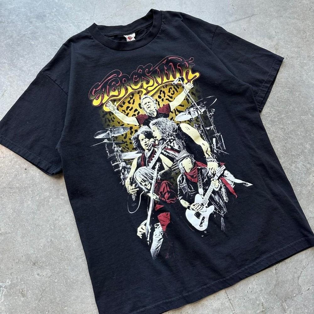 Aerosmith Las Vegas concert band tour short sleeve black classic shirt KV38637 Unisex T-Shirt XXXL
