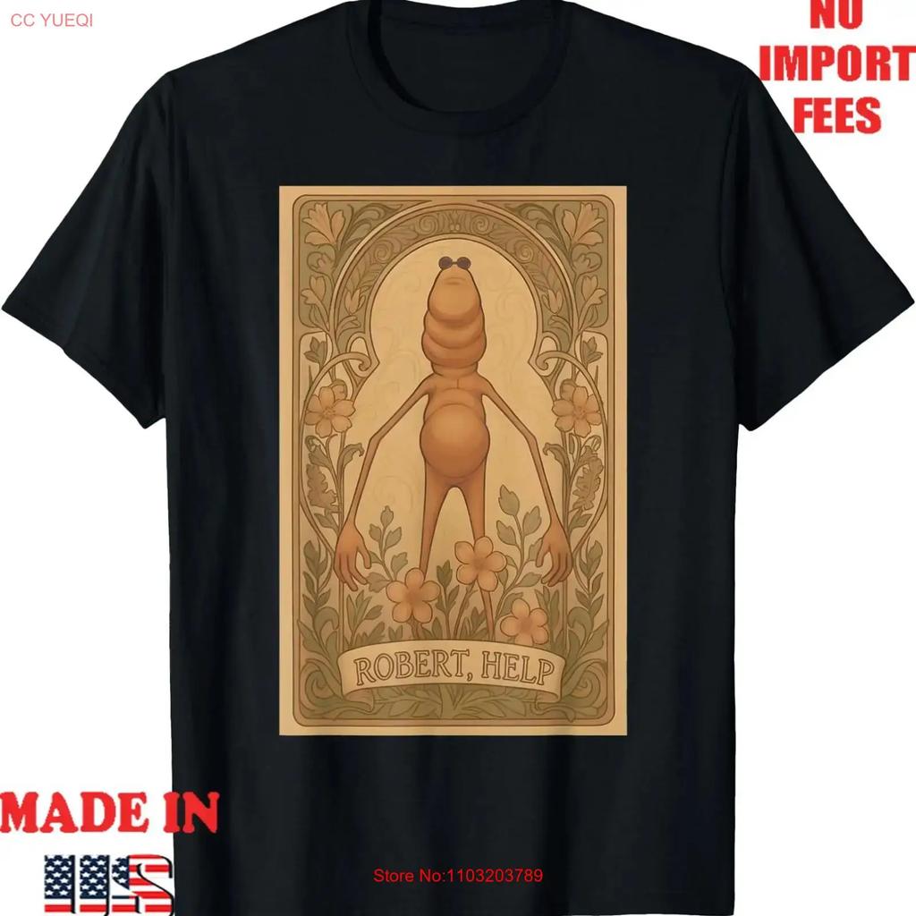 Vintage Marcus The Worm Meme Robert Help Nouveau Art T Shirt Adult Kid Vintage Casual Breathable Versatile Slightly
