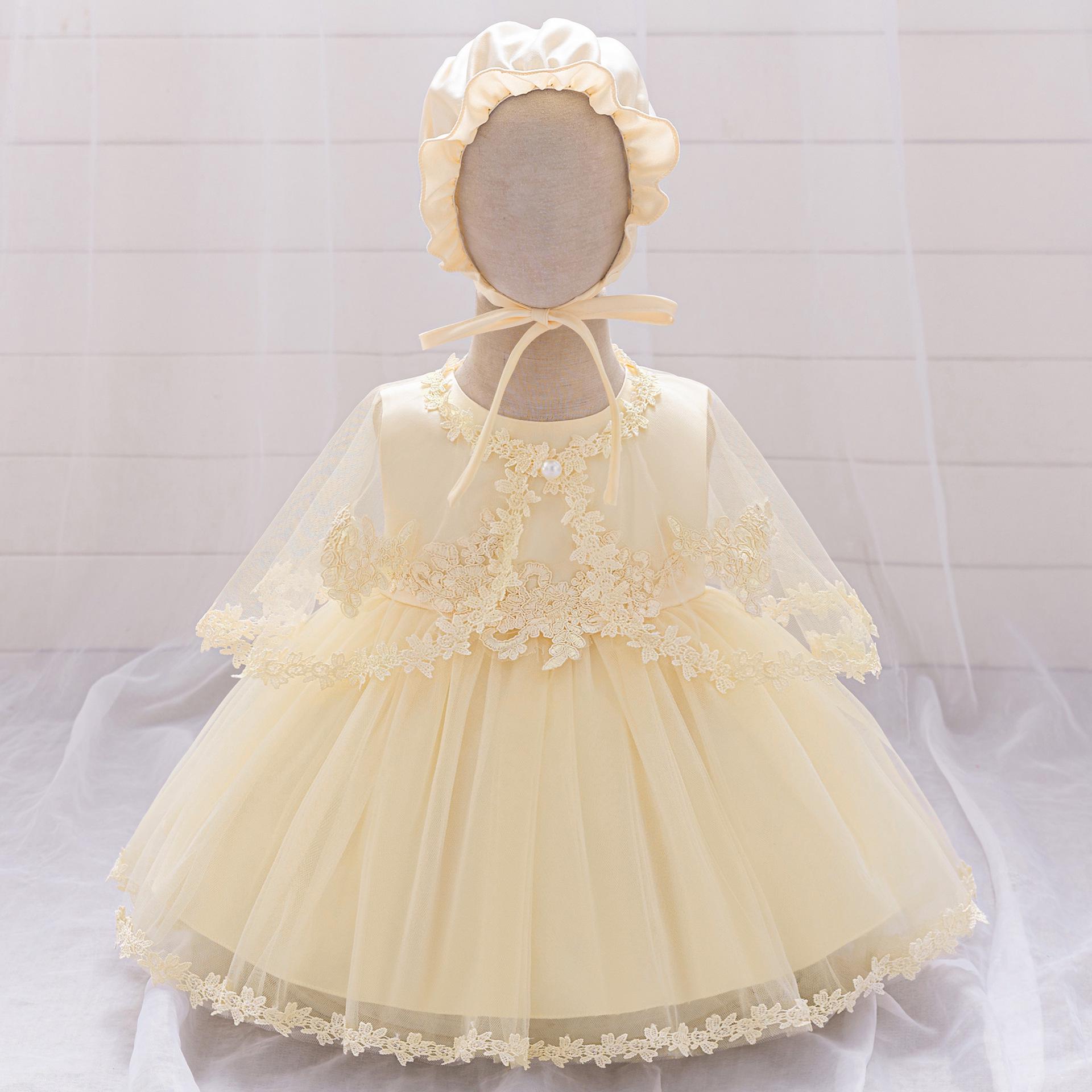 

Infant s First Birthday Formal Dress - Christening & Wedding Gown with Puffy Tulle Skirt for Celebrations 9-12 Months / 80cm