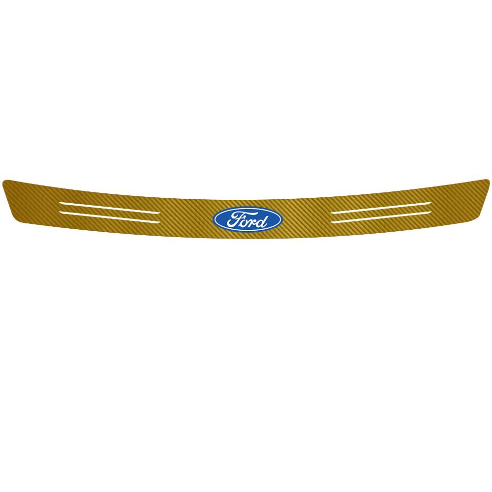 1Pcs Car Carbon Fiber Trunk Load Edges Badge Decoration Sticker For Ford Fiesta Mondeo Fusion Explorer Escape Shelby Edge Taurus