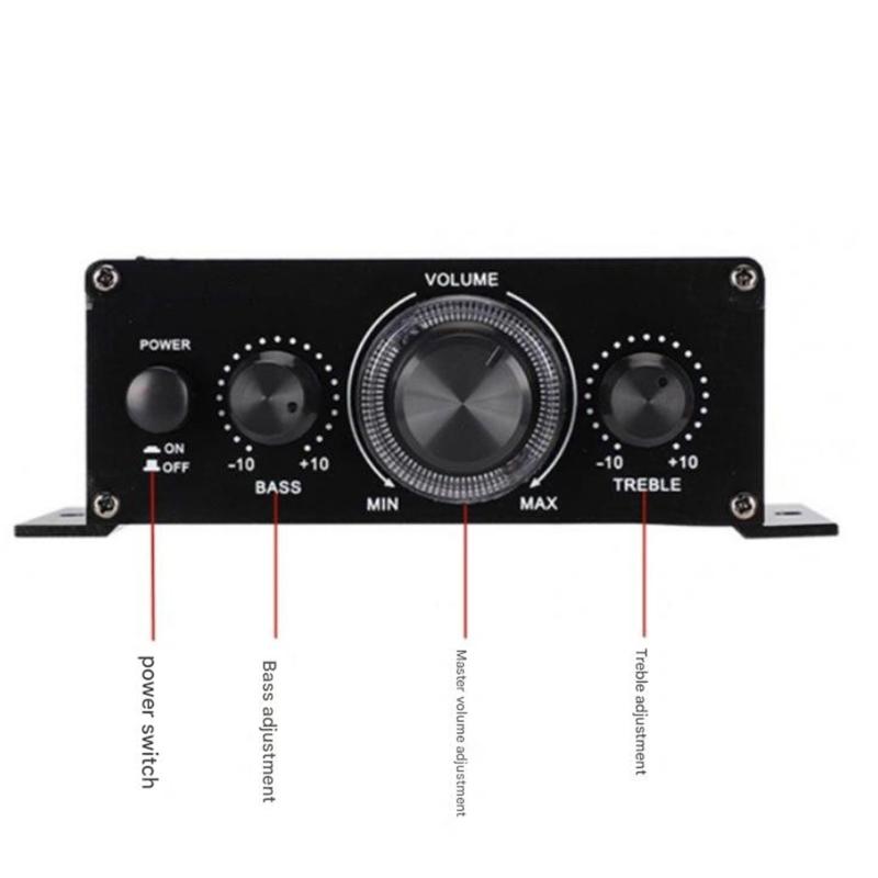 Home Sound System Digital Amplifier 12V 2A 20W+20W Double Channel HiFi 2.0 Stereo Sound Amplifier Home Studio Office