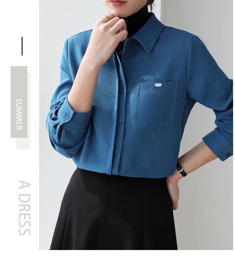 Women's Non-Iron Brushed Flannel Polo Shirt - Autumn/Winter 2025 Collection: Versatile Long Sleeve Base Layer