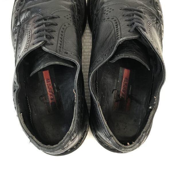 Lloyd Vintage Leather Wingtip Dress Shoes Black Size 40 6F 25.0cm Made in Germany(USED)