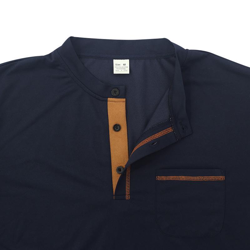 2024 Men's Quick-Dry Solid Color Polo Shirt: Summer Fashion with Turn-Down Collar