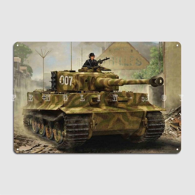 

Tiger Panzer Ww2 Metal Sign Club Living Room Vintage Plates Tin Sign Posters 20x30cm