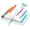 BPA-Free Weekly Pill Organizer Color-Coded Reusable Travel Medicine Storage System with 14Pcs Waterproof Pill Pouches