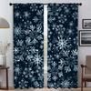 Cartoon Snowflake Partition Modern Living Room Curtains 2 Pieces Window Curtain Shades Halloween Decoration Blinds Kitchen Child