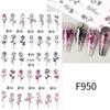 New Nail Art Stickers European and American Ghost Festival Dark Butterfly Bloodthirsty Rose Skull Zombie Nail Decal