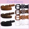 Damen Vintage Blumen-Schnallen-Gürtel aus PU-Leder für Büro und Freizeit