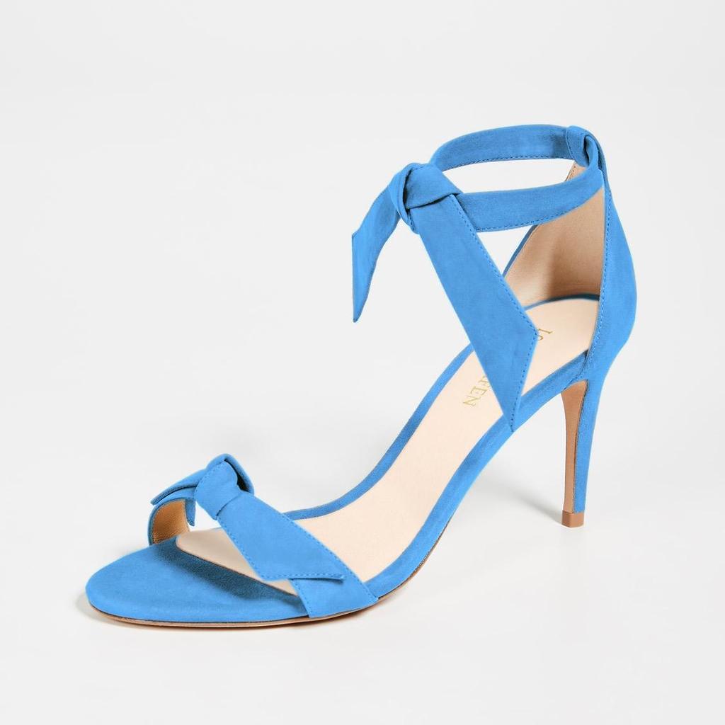 Neue Zehenfreie Schleife Knöchelriemen Damen Sandalen Hohe Absätze Damenschuhe Schnalle 9cm Mittelhoher Absatz Sommer Sandalenschuhe