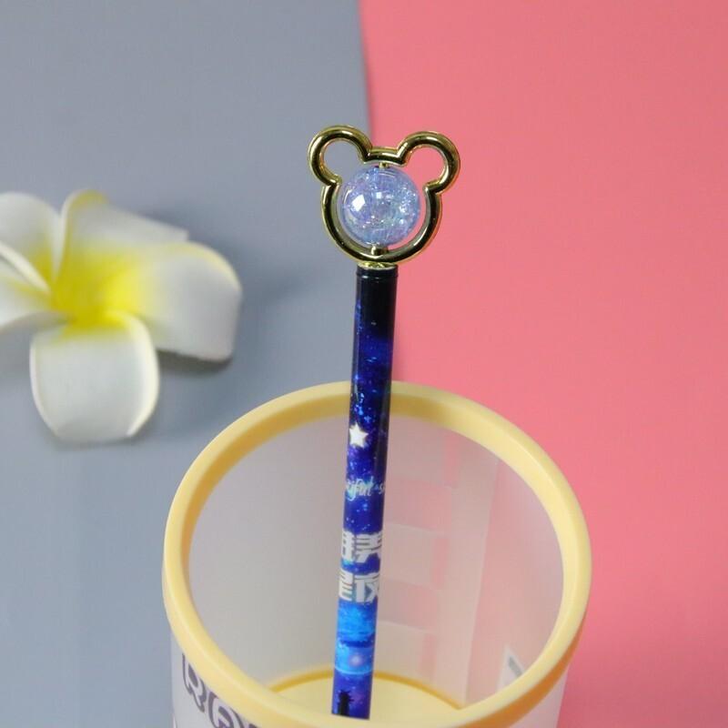 1 Piece Cute Cartoon Crystal Gel Ink Pens Kawaii Stationery Material Office School Supplies Gifts Gel Pen
