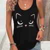 Bedrucktes Sommer Damen locker und personalisiert Traumfänger Netz bedrucktes Westtop T-Shirt bequem ärmellos