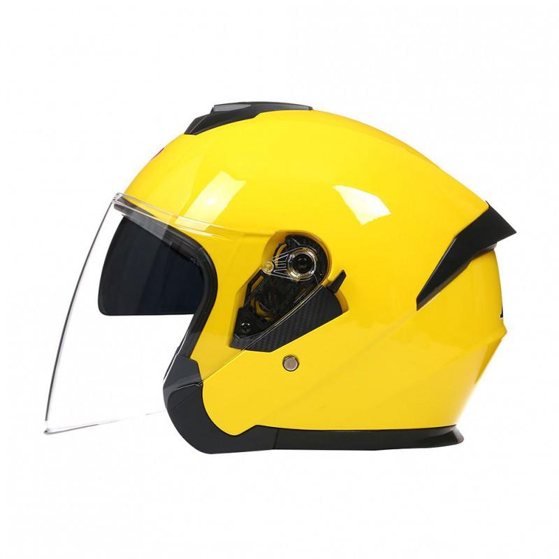 

Bailide Helmet 3/4 Half Motorcycle Double Lens Cycling XL(61-62) жовтий