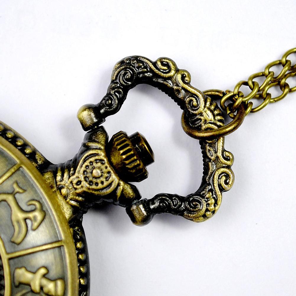 Vintage Map Surface Pocket Watch Men Women Quartz Wrist Watch