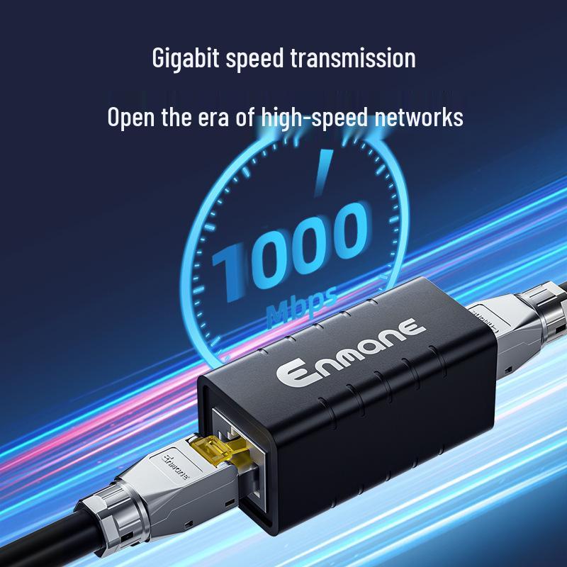 Yingman RJ45 Network Cable Extension Splice Connector with Lightning Protection for Cat 5/6 Ports