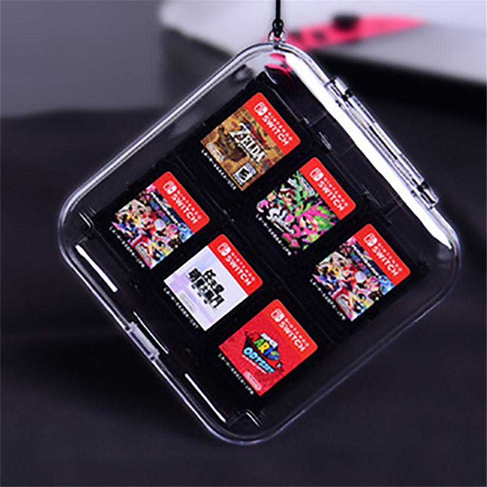 New Box Anti-lost Rope Clear 12 Game Cartridges Game Card Case Storage Holder For Nintendo Switch