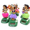 Hawaiianisches Mädchen Solar Tanzende Figur Niedliche Wackelkopffigur Armaturenbrett-Deko Schüttelkopf-Puppe für Auto-Innenzubehör & Geschenk