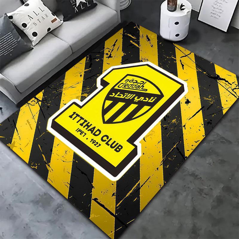 Al-Ittihad FC Carpet Rug for Living Room Bedroom Home Sofa Decoration,Kids play Non-slip Floor Mat