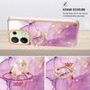 For Xiaomi Redmi Note 13 4G Case with Ring Kickstand Marble Pattern Electroplating TPU Back Cover