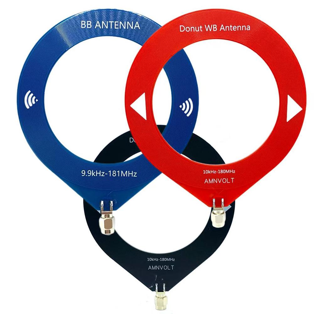 10khz-180mhz Donut MW/SW Antenna with Low Impedance Converter Donut WB Antenna Mini Ring Antenna Module for Ham Radio