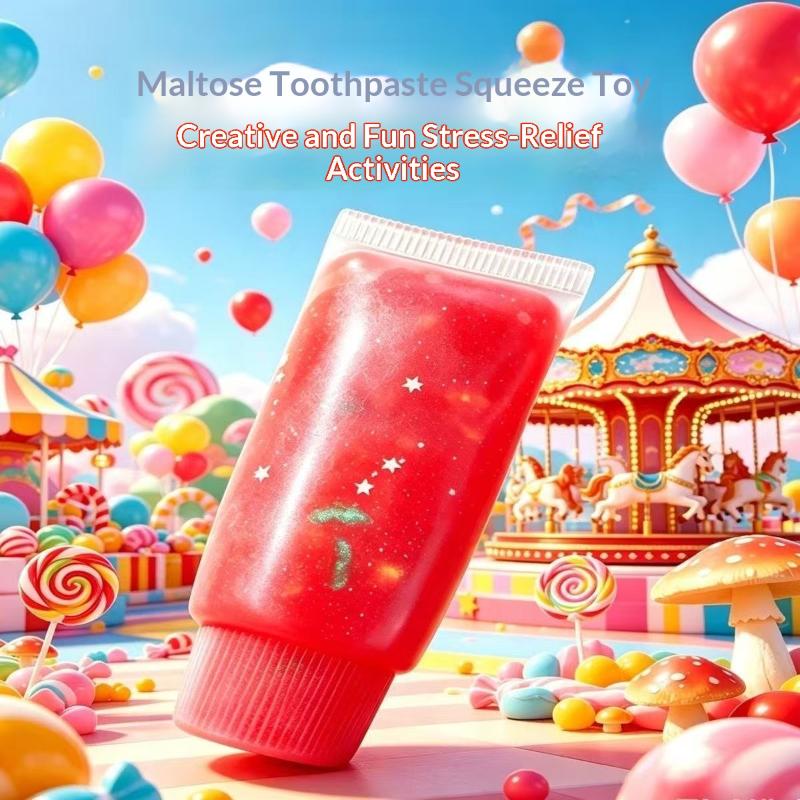 Fruit Filled Maltose Toothpaste Tube Squishy Toy Jam Filled Feel Fidget Stress Ball Anti Anxiety Sensory Toy For Kids Adults