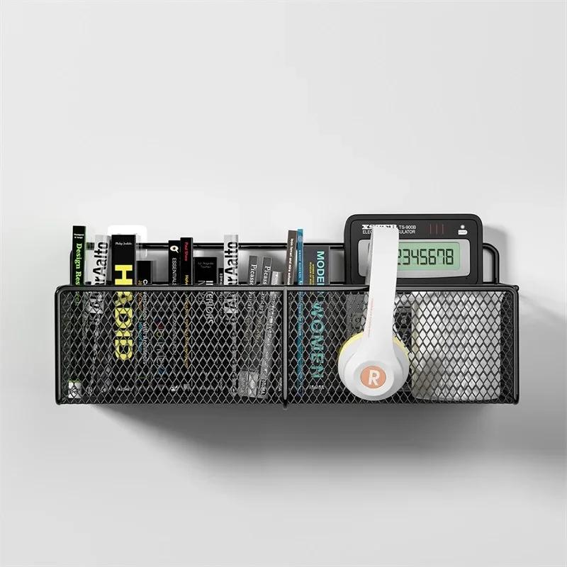 DIY Ins Home Wall Decoration Iron Grid Decor Hanging Rack Wall Display Art Storage Box Mesh Shelf Basket Rack Holder Organizer